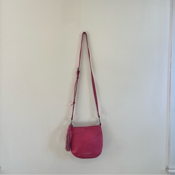 Lucky Brand Coral-Pink Leather Crossbody with Tassel - Picture 3 of 12